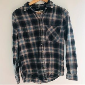Garage Boyfriend Plaid Button Up Shirt Size XS